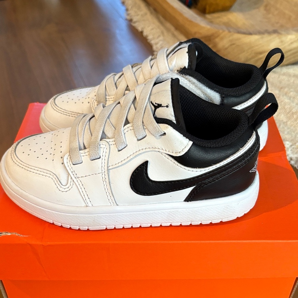 Nike Black and White Kids' Jordan 1 Low